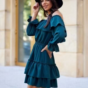 Sukienka Model Morella BUT SUK0491 Bottle Green - Roco Fashion