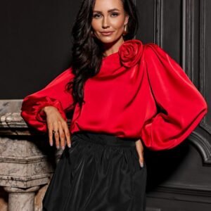 Bluzka Model Evelyn CZE BLU0194 Red - Roco Fashion