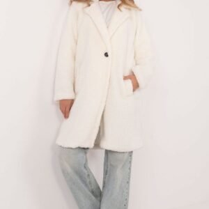 Płaszcz Damski Model DHJ-PL-19991.93P Ecru - Italy Moda