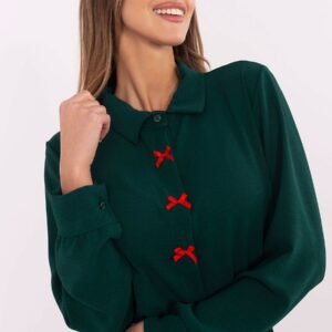 Koszula Damska Model MI-KS-91540.59P Dark Green - Italy Moda