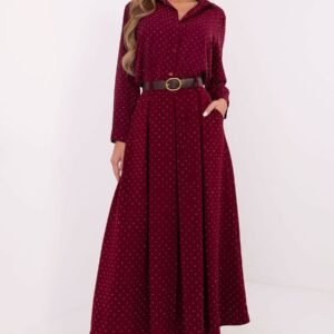 Spódnica Model DHJ-SD-19720-1.32 Bordo - Italy Moda