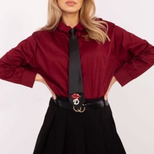 Koszula Damska Model DHJ-KS-9213-1.77P Bordo - Italy Moda