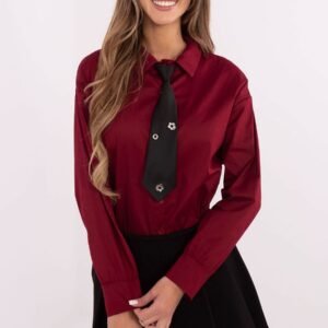 Koszula Damska Model DHJ-KS-9213.86 Bordo - Italy Moda