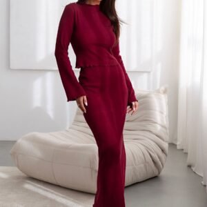 Spódnica Komplet Model Gaia 375 Bordo - IVON