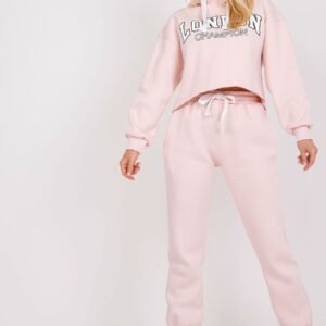 Spodnie Komplet Model EM-KMPL-720.01 White/Pink - Ex Moda