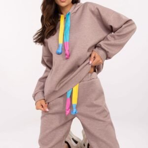 Spodnie Komplet Model DHJ-KMPL-20335.44 Dark Beige - Italy Moda