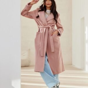 Płaszcz Damski Model Katsy ROZ PLA0041 Pink - Roco Fashion