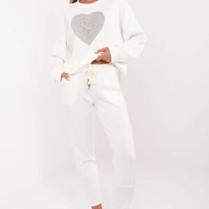 Spodnie Dresowe Model DHJ-SP-9283.83P Ecru - Italy Moda