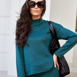 Bluzka Model Lydia BUT BLU0168 Bottle Green - Roco Fashion