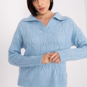 Sweter Damski Model AT-SW-2349-2.27 Light Blue - AT