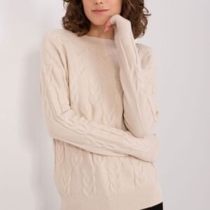 Sweter Damski Model AT-SW-2340.10 Light Beige - AT