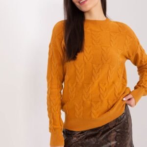Sweter Damski Model AT-SW-2340.22 Dark Yellow - AT