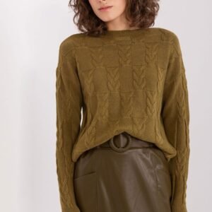 Sweter Damski Model AT-SW-2340.10 Khaki - AT