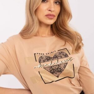 Bluzka Model CLM-BZ-0012.94 Camel - Factory Price