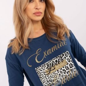 Bluzka Model CLM-BZ-0014.42 Dark Blue - Factory Price