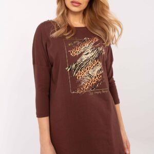 Bluzka Model CLM-BZ-0052.37 Brown - Factory Price