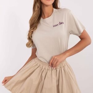 T-shirt Damski Model D12022AC02645G Beige - Sublevel