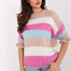 Sweter Damski Model MI-SW-1903.94 White/Pink - Italy Moda