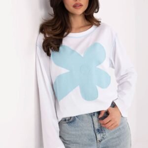 Bluzka Model MI-BZ-M6169.03 White/Blue - Italy Moda