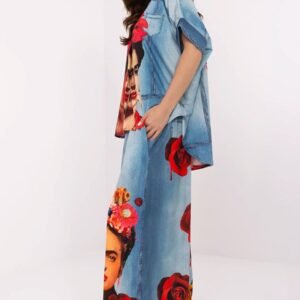 Spodnie Damskie Model DHJ-SP-19183-5.78 Blue - Italy Moda