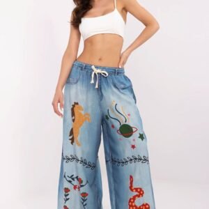 Spodnie Damskie Model DHJ-SP-19183-9.54 Blue - Italy Moda