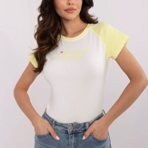 T-shirt Damski Model NM-TS-V7939.50 White/Yellow - NM