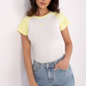 T-shirt Damski Model NM-TS-V7940.17 White/Yellow - NM