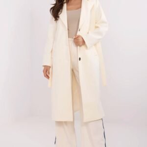 Płaszcz Damski Model MO-PL-1804.00 Ecru - Italy Moda