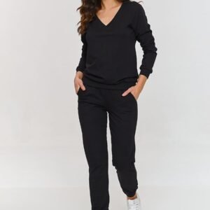 Spodnie Komplet Model M868 Black - Makadamia