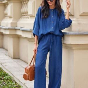 Spodnie Damskie Model Emmy SPD0041 J06 Navy - Roco Fashion