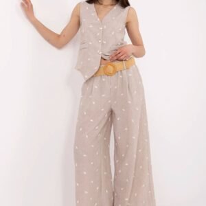 Spodnie Komplet Model DHJ-KMPL-20882.66 Dark Beige - Italy Moda