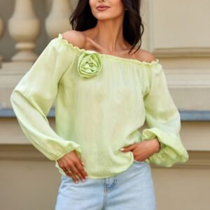 Bluzka Model Marisol LIM BLU0211 Limonka - Roco Fashion