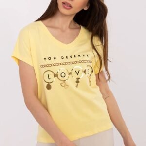 Tshirt Damski Model CLM-TS-1729.86 Yellow - Factory Price