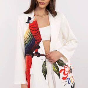 Marynarka Model DHJ-MA-18525-33.18 Ecru - Italy Moda