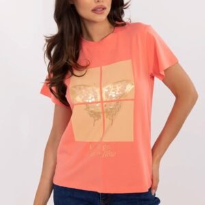 Tshirt Damski Model CLM-TS-1704.85 Coral - Factory Price