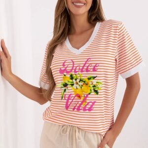 Bluzka Model MI-BZ-M6312-2.93 Orange - Italy Moda