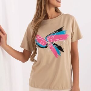 Tshirt Damski Model CLM-TS-1019.79 Camel - Factory Price