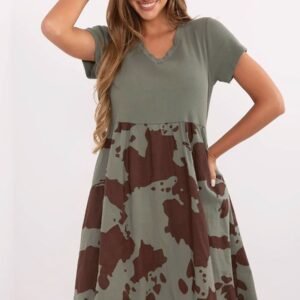 Sukienka Model DHJ-SK-253701.80 Khaki - Italy Moda