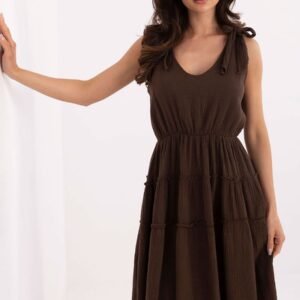 Sukienka Model MI-SK-92179.14 Dark Brown - Italy Moda