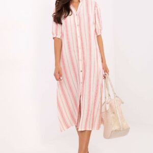 Sukienka Model TW-SK-BI-2451.84 White/Pink - Och Bella