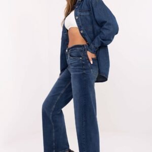 Spodnie Jeansy Damskie Model D85083BI62544D295 Dark Blue - Sublevel