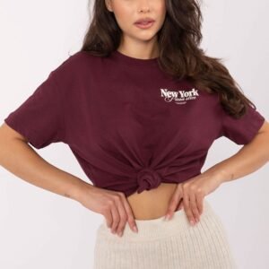 Tshirt Damski Model D12022M02645R Bordo - Sublevel