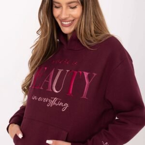 Bluza Damska Model D10608BC02802A4NO Bordo - Sublevel