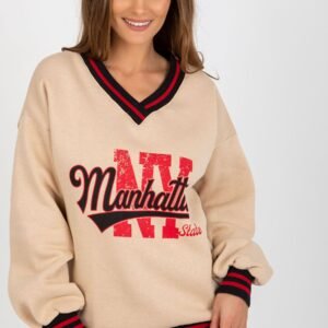 Bluza Damska Model EM-BL-754.37 Beige - Ex Moda