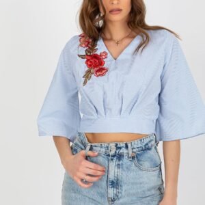 Bluzka Model LK-BZ-506243.78 White/Blue - Lakerta