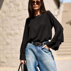 Bluzka Model Camila CZA BLU0218 Black - Roco Fashion