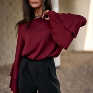 Bluzka Model Camila BOR BLU0218 Bordo - Roco Fashion