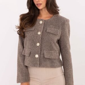 Żakiet IT-KR-FL9586.64 Dark Beige - Rue Paris