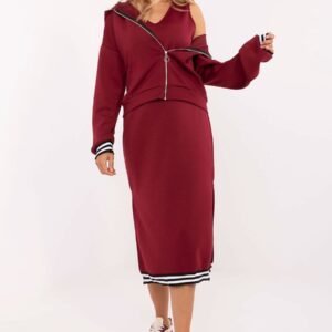 Sukienka Komplet Model IT-KMPL-9719.64 Bordo - Rue Paris