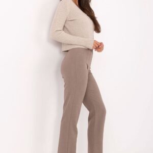 Spodnie Damskie Model IT-SP-FL9069.00 Dark Beige - Rue Paris